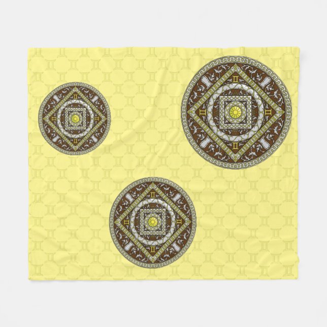 Gemini Mandala Fleece Blanket (Vorderseite (Horizontal))