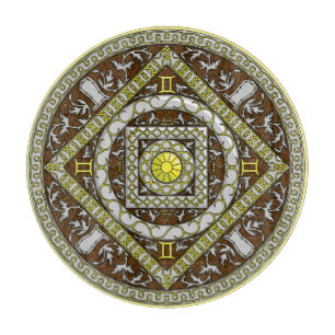 Gemini Mandala Glas Cutting Board Schneidebrett