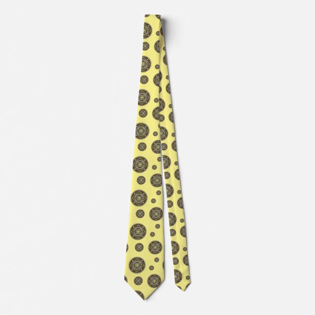 Gemini Mandala Men's Neck Tie Krawatte (Vorderseite)