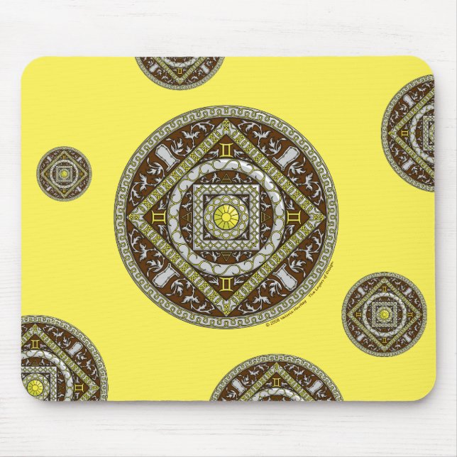 Gemini Mandala Mousepad (Vorne)