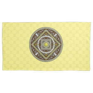Gemini Mandala Pillowcase Kissenbezug