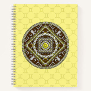 Gemini Mandala Spiral Notebook Notizbuch