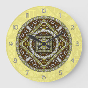 Gemini-Mandala-Uhr Große Wanduhr