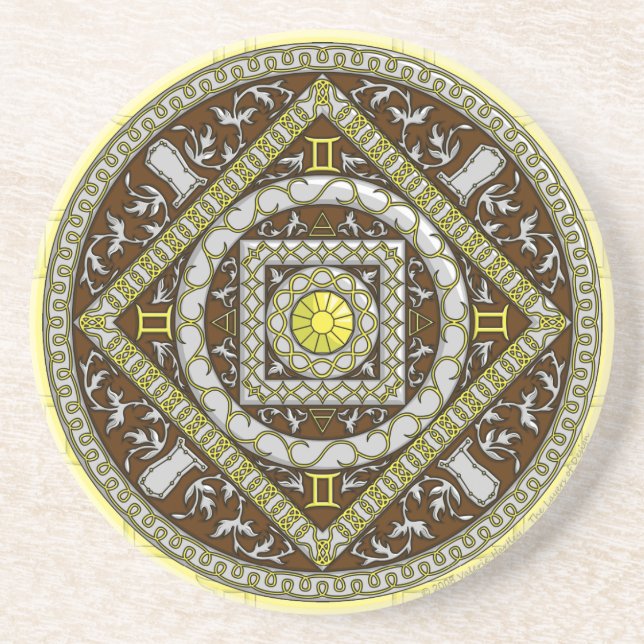Gemini Mandala Untersetzer (Vorne)