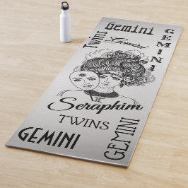 Gemini Masked Lady Zodiac Silver Personal Yogamatte