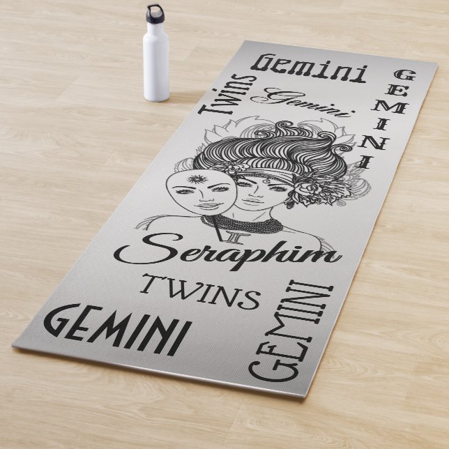 Gemini Masked Lady Zodiac Silver Personal Yogamatte (Beispiel)