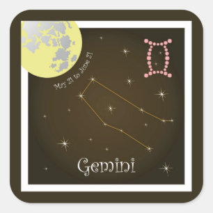 Gemini May 21 to June 21 Aufkleber