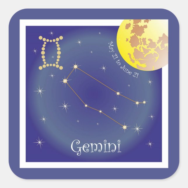 Gemini May 21 to June 21 Aufkleber (Vorderseite)