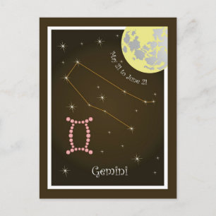 Gemini May 21 to June 21 Postkarte