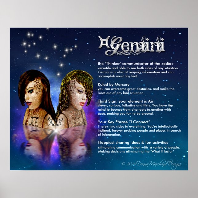 Gemini-Merkmale Poster (Vorne)