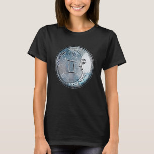 Gemini Moon Sign Astrologie Boho Hippie Zodiac Sym T-Shirt