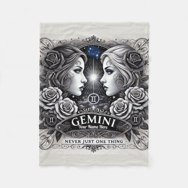Gemini "Never Just One Ding" Fleece Blanket (Vorderseite)