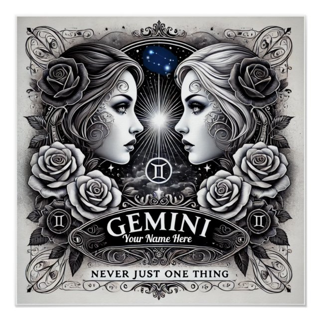 Gemini "Never Just One Ding" Glossy Poster (Vorderseite)