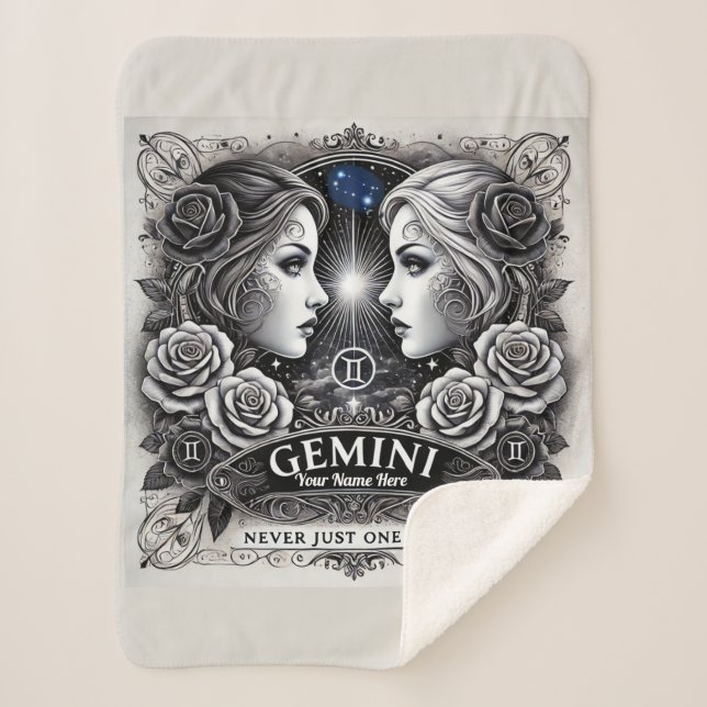 Gemini "Never Just One Ding" Sherpa Blanket Sherpadecke (Vorderseite)