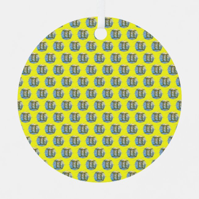 Gemini Ornament Aus Metall (Vorderseite)