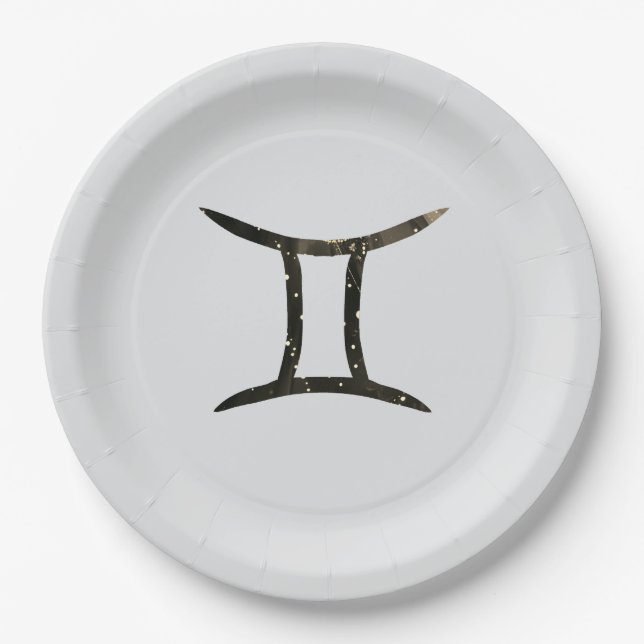 Gemini Party 9" Runde Paper Teller (Vorderseite)