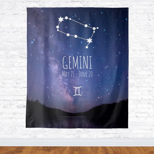 Gemini | Personalisierte Astrologie Wandteppich (Von Creator hochgeladen)