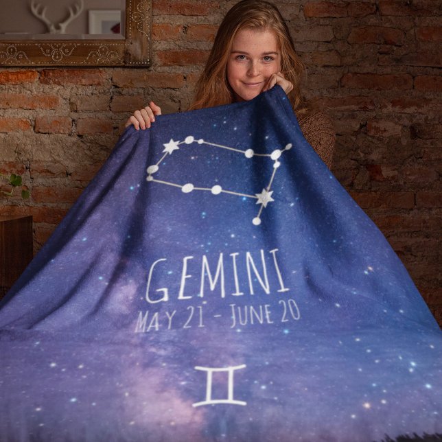 Gemini | Personalisierte Sternbilder Fleecedecke (Von Creator hochgeladen)