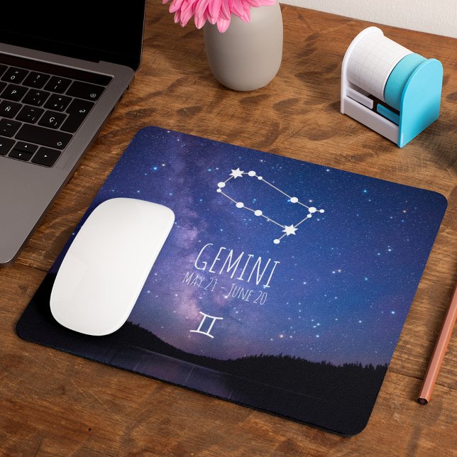 Gemini | Personalisierte Sternbilder Mousepad (Von Creator hochgeladen)