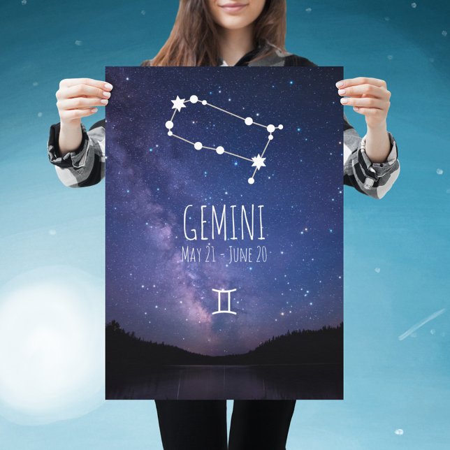 Gemini | Personalisiertes Zodiac-Sternbild-Poster Poster (Von Creator hochgeladen)