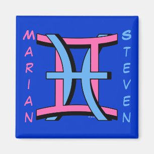 Gemini & Pisces PkBl Magnet