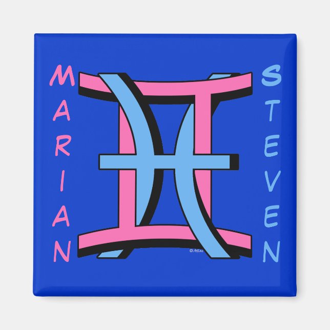 Gemini & Pisces PkBl Magnet (Vorne)