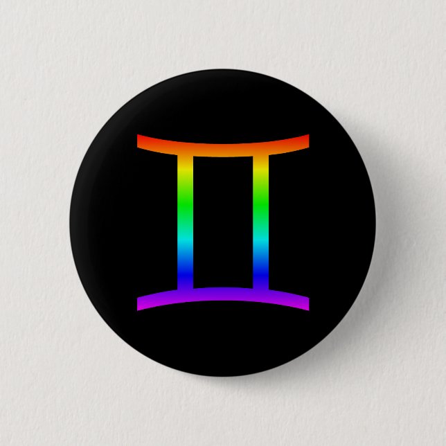 Gemini Rainbow Button (Vorderseite)