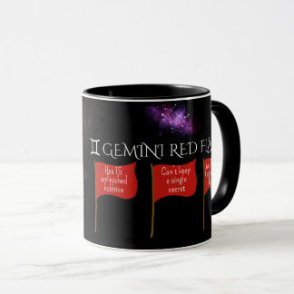 Gemini Red Flags Astrologie Tasse | Funny Zodiac-G
