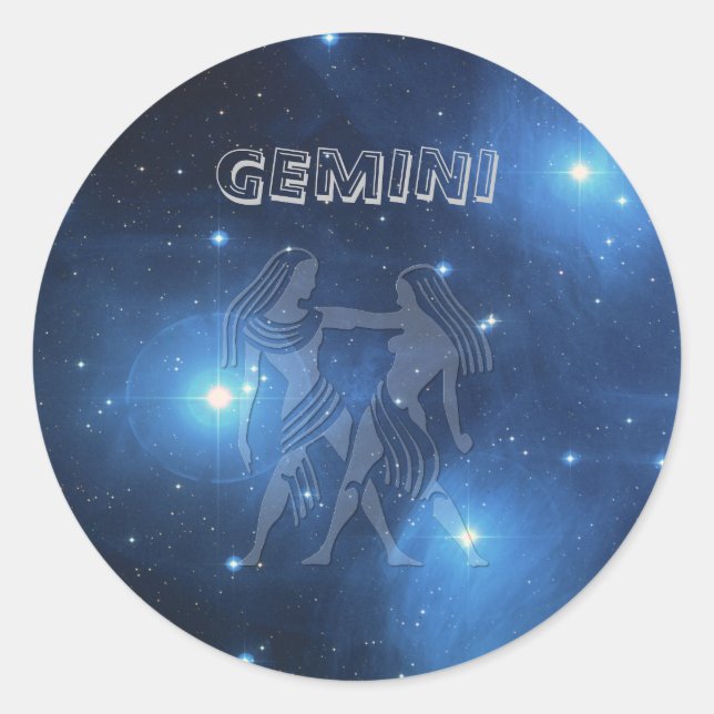 Gemini Runder Aufkleber (Vorderseite)