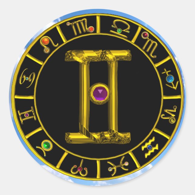 GEMINI RUNDER AUFKLEBER (Vorderseite)