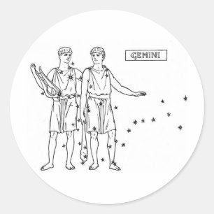 Gemini Runder Aufkleber