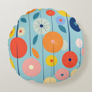 Gemini sagte Retro Atomic Garden Circle Kissen