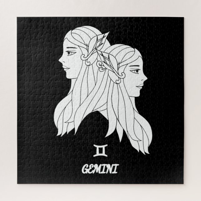 Gemini-Silhouette Puzzle (Vertikal)