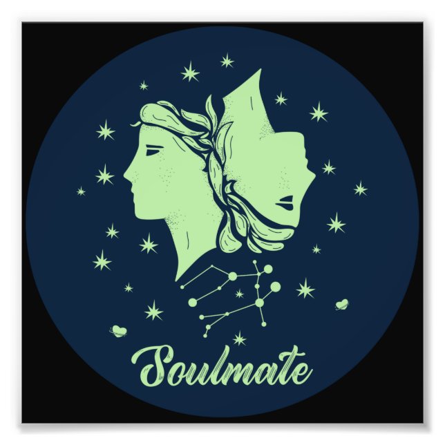 Gemini Soulmate | Zodiac Sign | Soulmate Love Fotodruck (Vorne)