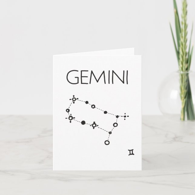 GEMINI Sternsternkarte Dankeskarte (Vorderseite)