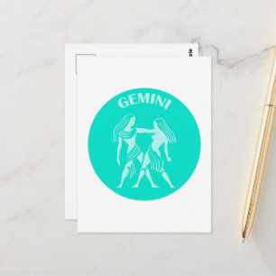 Gemini, Sternzeichen, Horoskop, Astrologie Postkarte