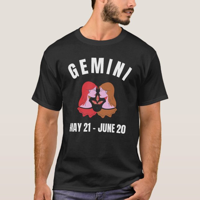 Gemini-Sternzeichen T-Shirt (Vorderseite)