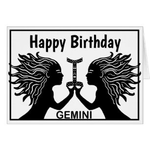 Gemini Symbol Happy Geburtstag Horoscope Zodiac