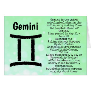 Gemini Symbol Happy Geburtstag Horoscope Zodiac