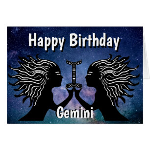 Gemini Symbol Happy Geburtstag Horoscope Zodiac