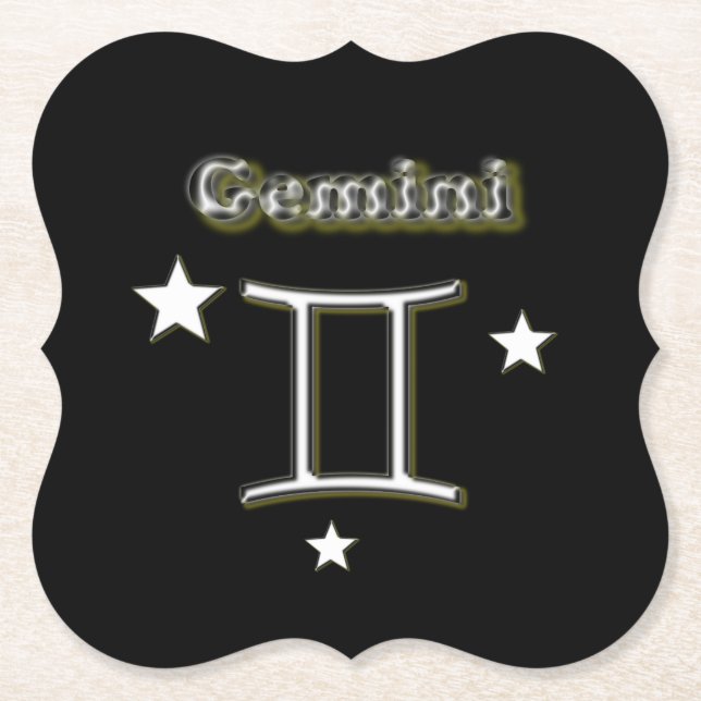 Gemini-Symbol Untersetzer (Vorderseite)