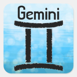 Gemini Symbol Zodiac Horoskop Zeichen Quadratischer Aufkleber