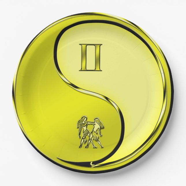 Gemini the Twins Pappteller (Vorderseite)