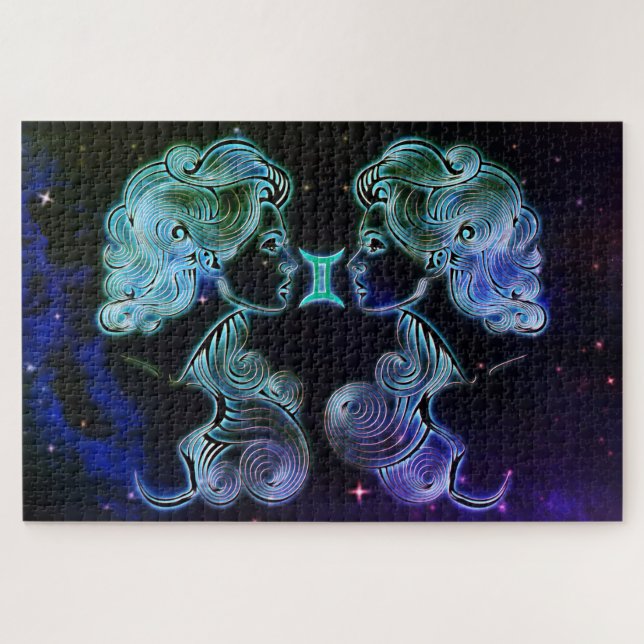 GEMINI THE TWINS ZODIAC PUZZLE (Horizontal)