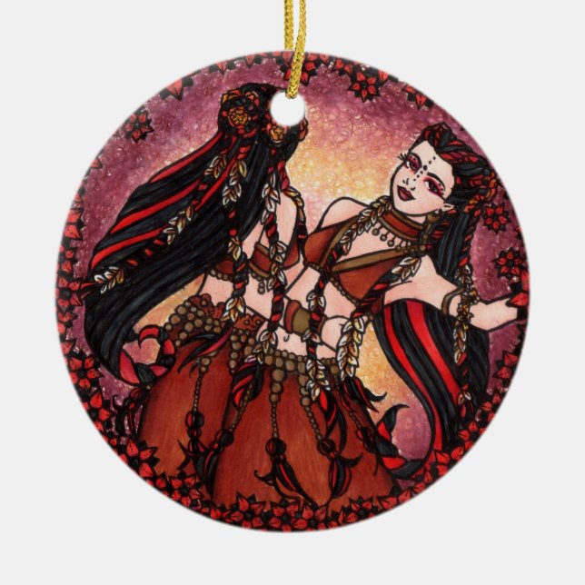 Gemini Tribal Bly Dance Keramik Ornament (Vorne)