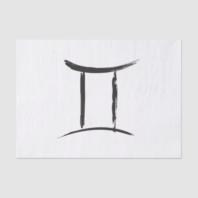 GEMINI Twins Duality Zodiac Mai Juni Astrologie Seidenpapier (Vorderseite)