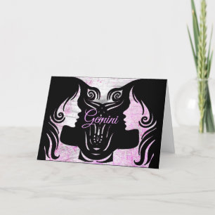 Gemini Twins Horoscope Happy Birthday Card Karte