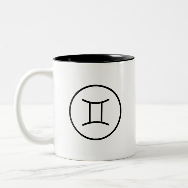 Gemini Twins Horoscope Zodiac Signature Tasse (Links)