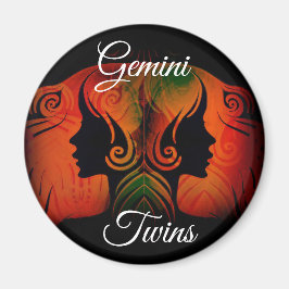 Gemini Twins Zodiac Horoscope - Zeichenmagnet Magnet