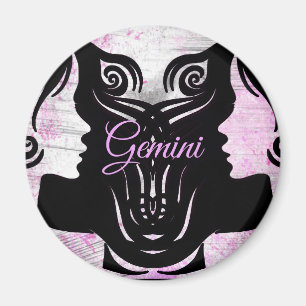 Gemini Twins Zodiac Horoskop Sign Magnet